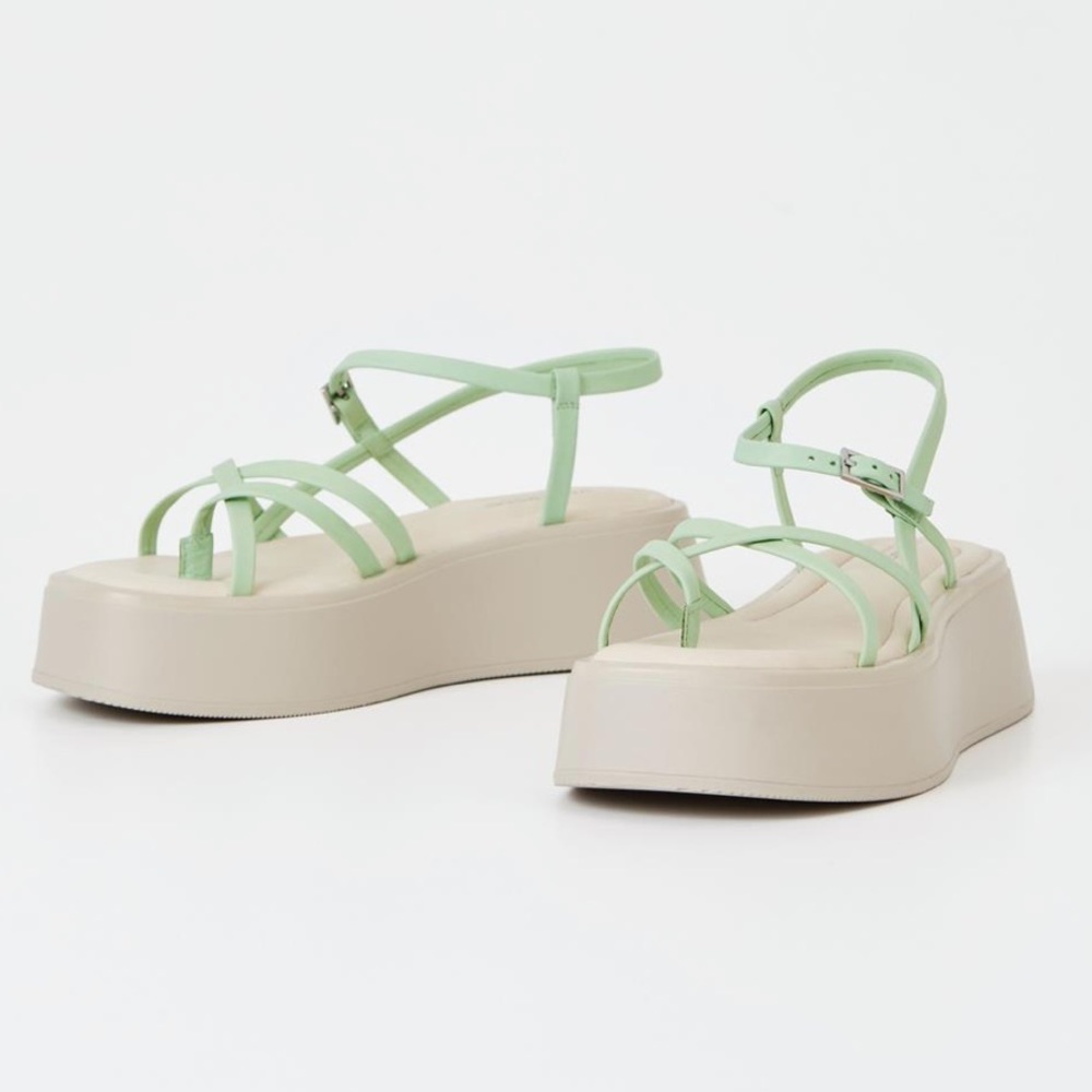 Size 40 Platform Strappy Sandals in Mint Green
